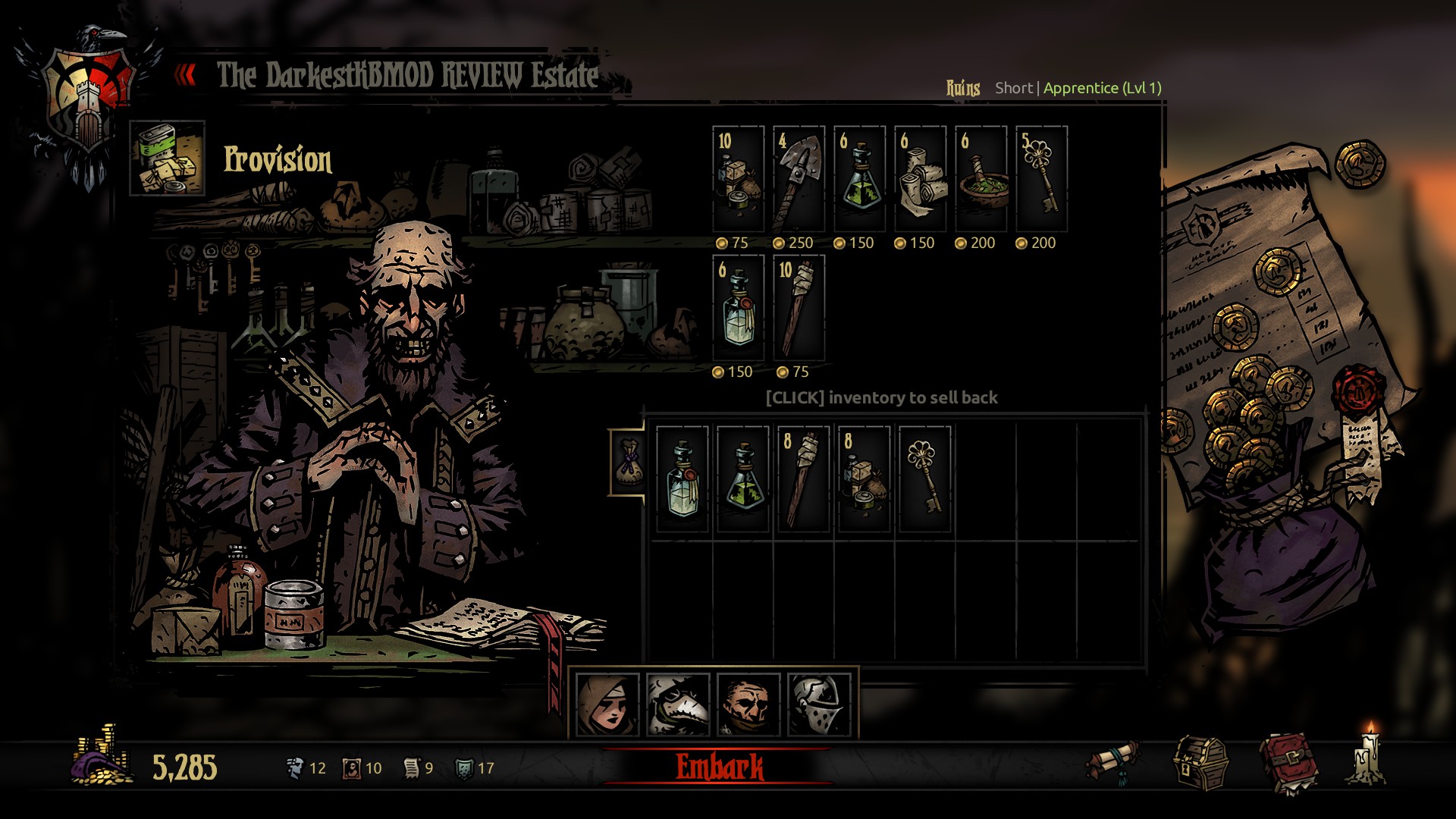 darkest dungeon mod to stop stress when taking too long
